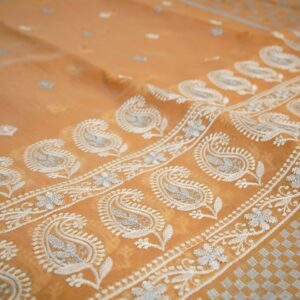 Peach Cotton Saree