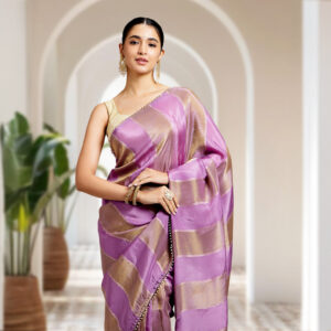 Silk Purple Saree